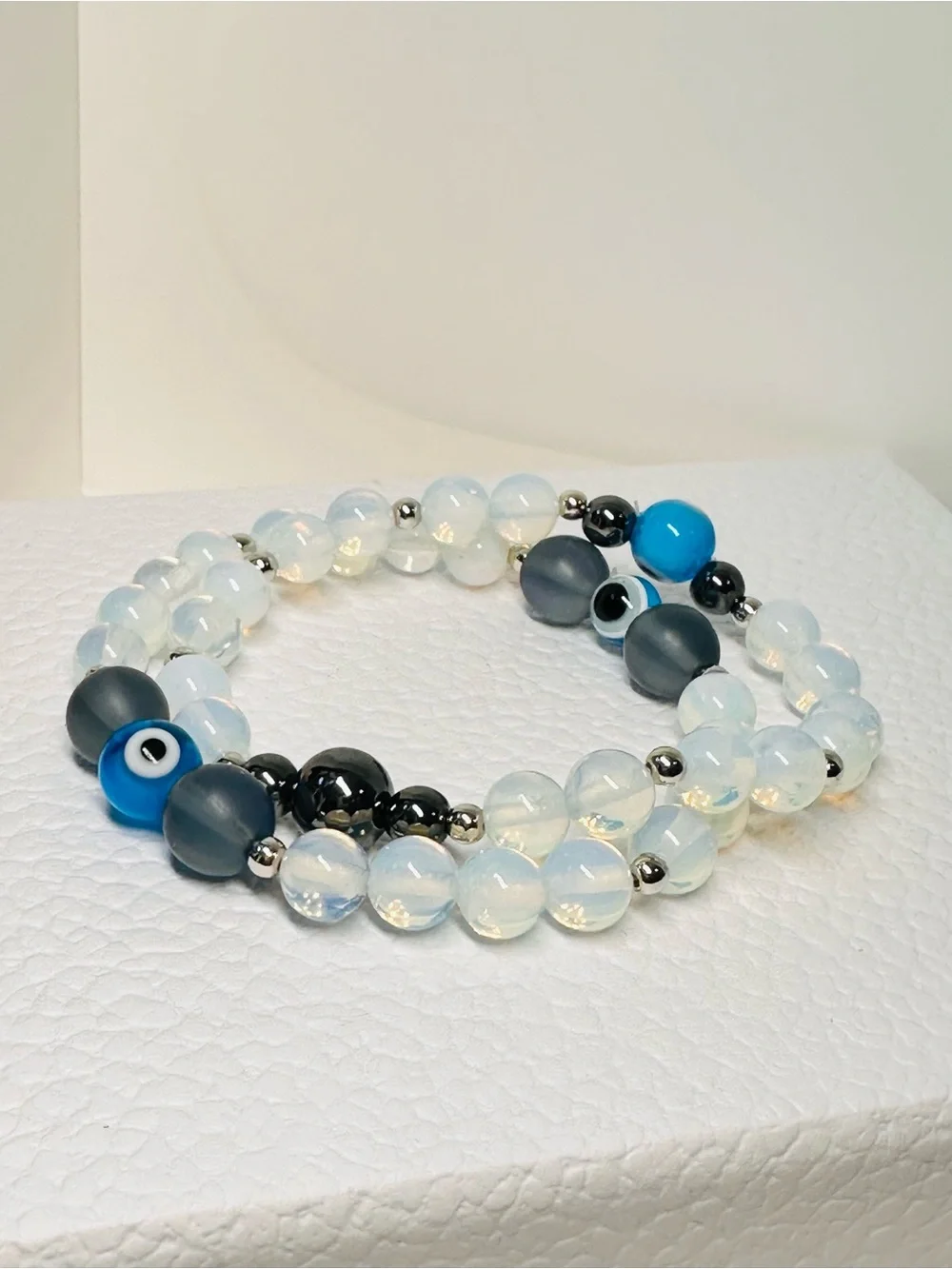 Two Opalite & Hematite beads Bracelets
